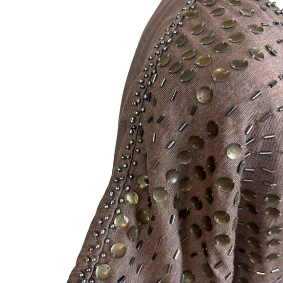 Aryn K. blouse, size Medium. beaded, geometric, casual, NWT, office, vacation - Picture 5 of 14